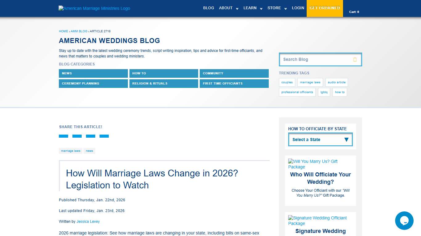 How Will Marriage Laws Change in 2026? Legislation to Watch AMM Blog